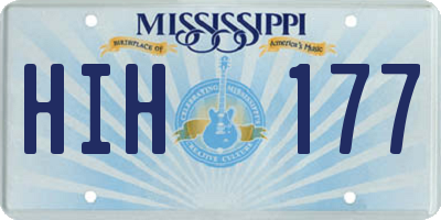 MS license plate HIH177