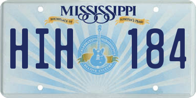MS license plate HIH184