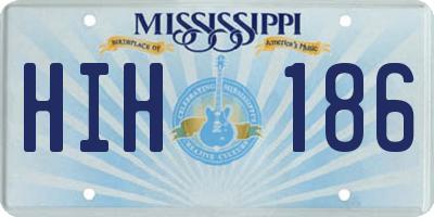 MS license plate HIH186