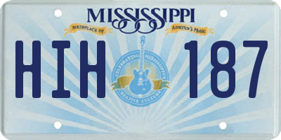 MS license plate HIH187
