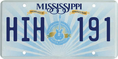 MS license plate HIH191