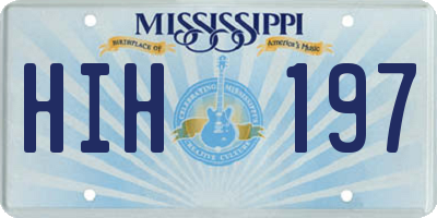 MS license plate HIH197