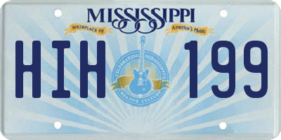 MS license plate HIH199