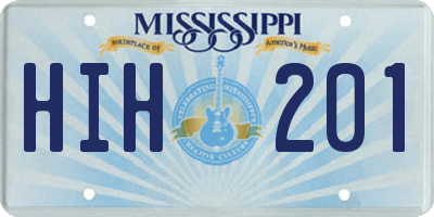 MS license plate HIH201