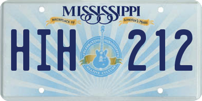 MS license plate HIH212