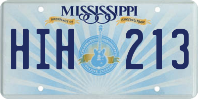 MS license plate HIH213