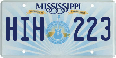 MS license plate HIH223