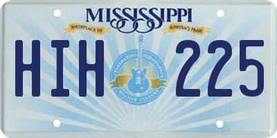 MS license plate HIH225