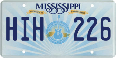 MS license plate HIH226