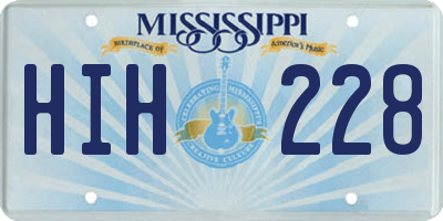 MS license plate HIH228