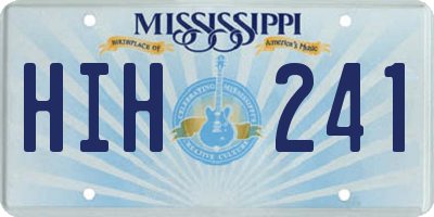 MS license plate HIH241