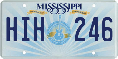 MS license plate HIH246