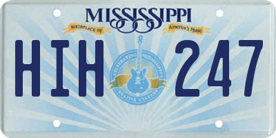 MS license plate HIH247