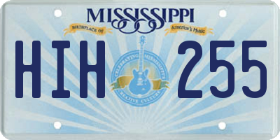 MS license plate HIH255