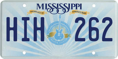 MS license plate HIH262