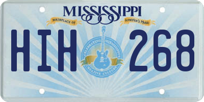 MS license plate HIH268