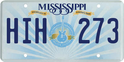 MS license plate HIH273