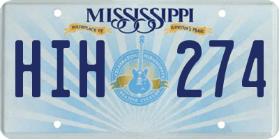 MS license plate HIH274