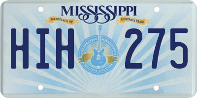 MS license plate HIH275