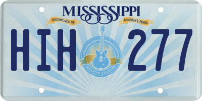 MS license plate HIH277