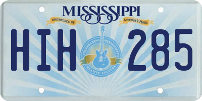 MS license plate HIH285