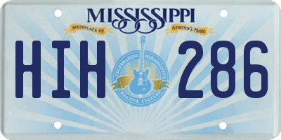 MS license plate HIH286