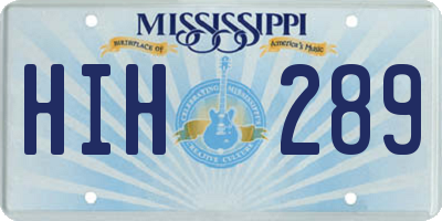 MS license plate HIH289