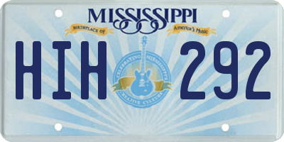 MS license plate HIH292