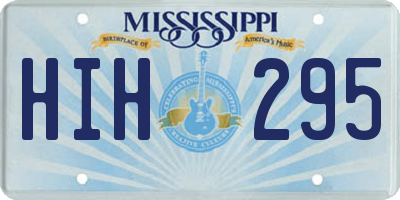 MS license plate HIH295