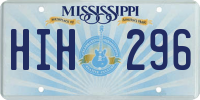 MS license plate HIH296