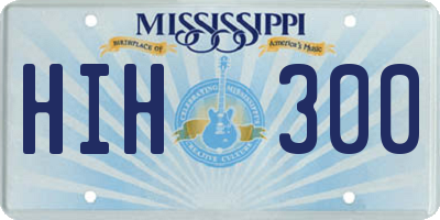 MS license plate HIH300