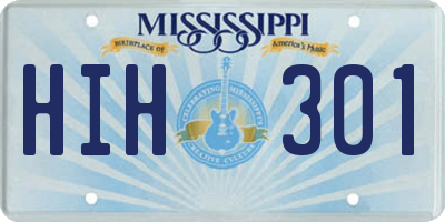MS license plate HIH301