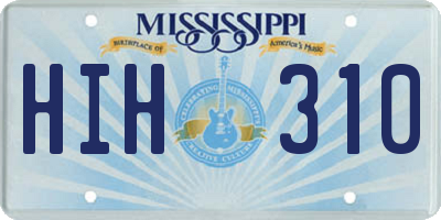 MS license plate HIH310