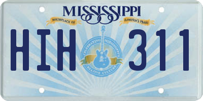MS license plate HIH311