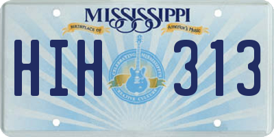 MS license plate HIH313