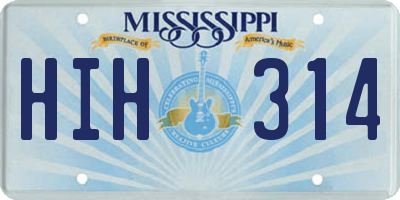 MS license plate HIH314