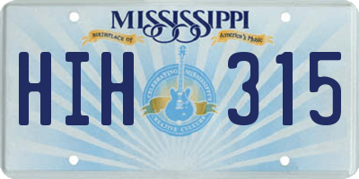 MS license plate HIH315