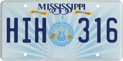 MS license plate HIH316