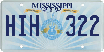 MS license plate HIH322