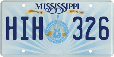 MS license plate HIH326