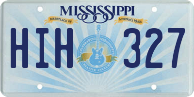MS license plate HIH327
