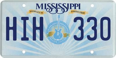 MS license plate HIH330