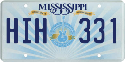 MS license plate HIH331