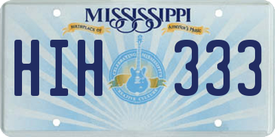MS license plate HIH333