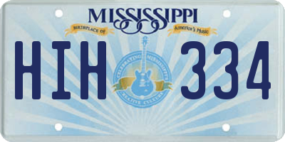 MS license plate HIH334
