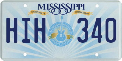MS license plate HIH340