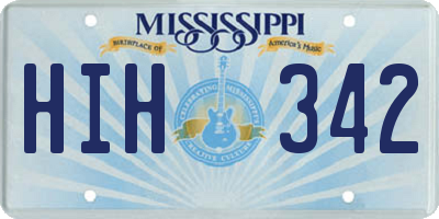 MS license plate HIH342