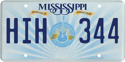 MS license plate HIH344