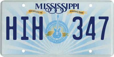 MS license plate HIH347