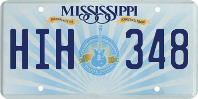 MS license plate HIH348
